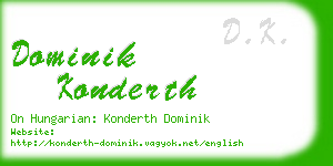 dominik konderth business card